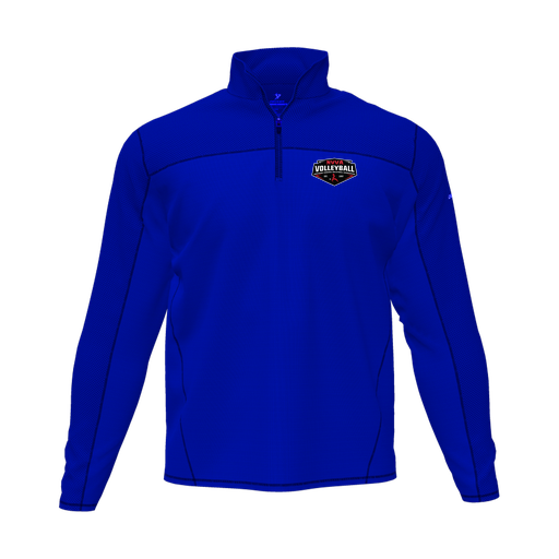 [CUS-DFW-QTRZ-PER-LSL-RYL-AS-LOGO1] Quarter Zip Pullover (Adult S, Royal, Logo 1)