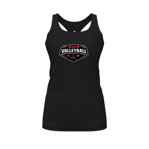 [CUS-DFW-RCBK-PER-BLK-FYS-LOGO1] Racerback Tank Top (Female Youth S, Black, Logo 1)