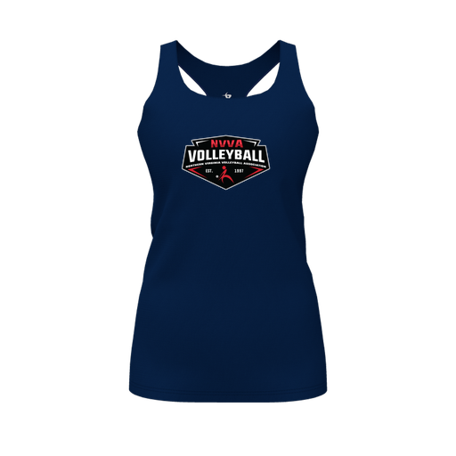 [FT0TRBNV-FYS-LOGO1] Decker Racerback Tank Top (Female Youth S, Navy, Logo 1)