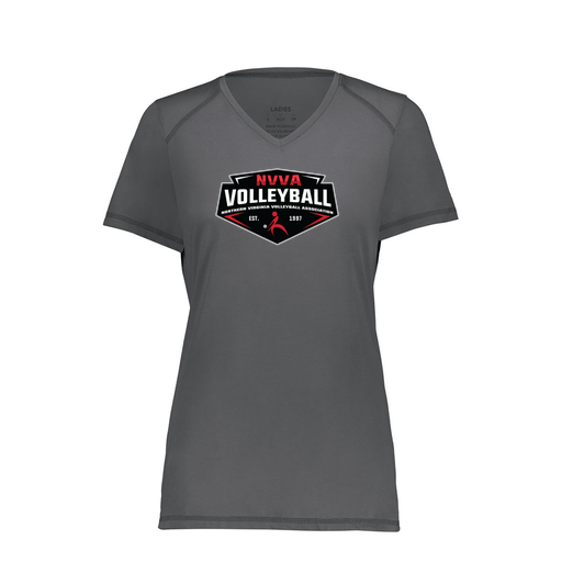 [6844.98D.XS-LOGO1] Women's SoftTouch Short Sleeve (Female Adult XS, Gray, Logo 1)