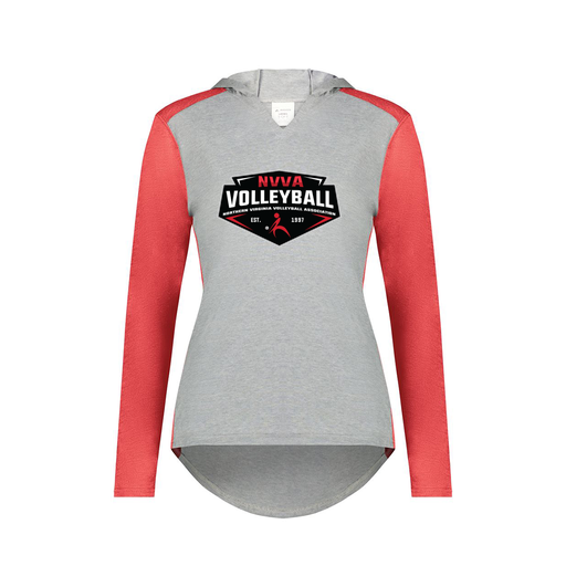 [6902.27V.XS-LOGO1] Ladies Vintage Hoodie (Female Adult XS, Red, Logo 1)