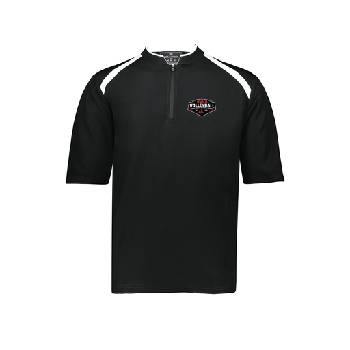 [229681-YS-BLK-LOGO1] Youth Dugout Short Sleeve Pullover (Youth S, Black, Logo 1)