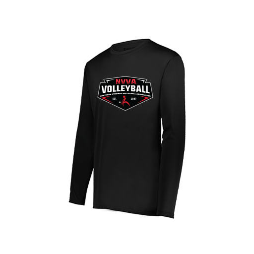 [222822.080.XS-LOGO1] Men's LS Smooth Sport Shirt (Adult XS, Black, Logo 1)
