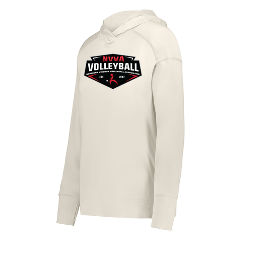 [222798-WHT-FAXS-LOGO1] Ladies Ventura Thin Knit Hoodie (Female Adult XS, White, Logo 1)