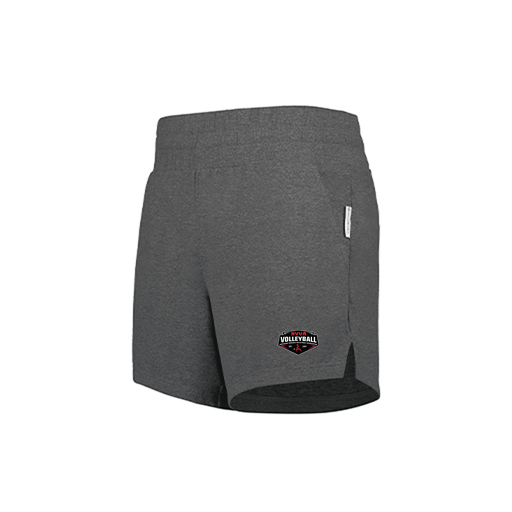 [223704.E83.XS-LOGO1] LADIES VENTURA SOFT KNIT SHORTS (Female Adult XS, Gray, Logo 1)